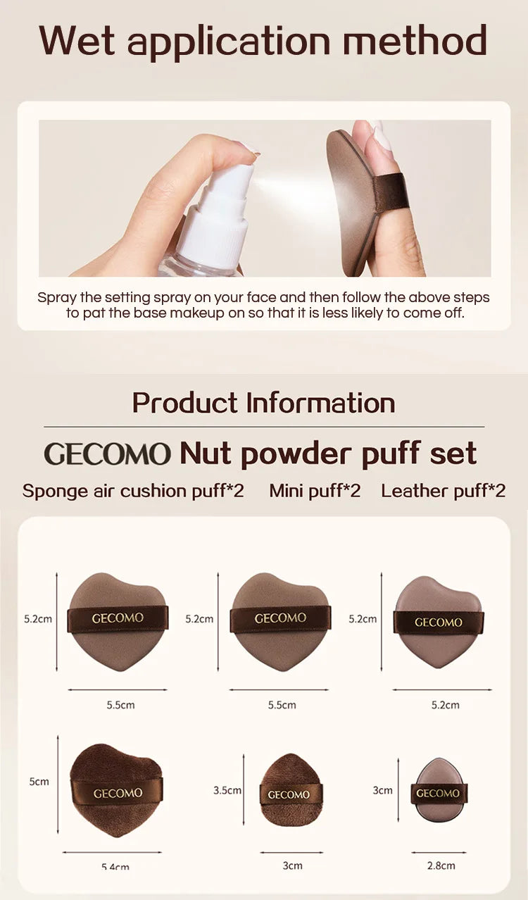 Soft Makeup Sponges 6pcs Flocking Blender Puff Beauty Tool For Face Foundation Cosmetics Blending Sponges Set