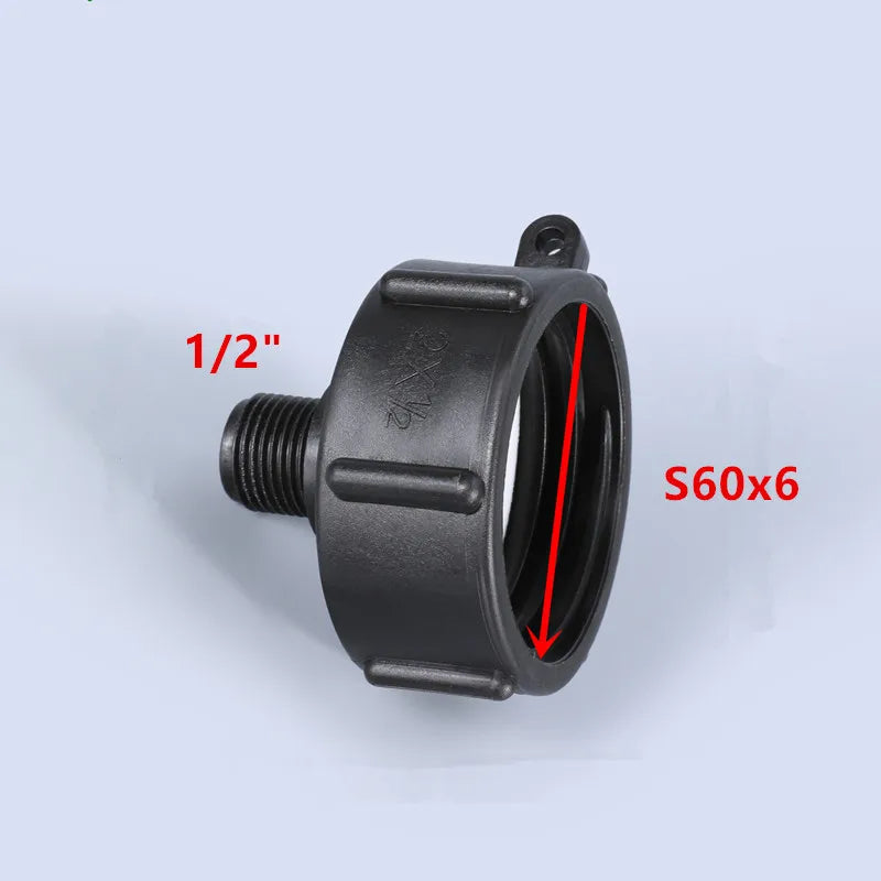 IBC Tank Adapter 60mm to 1/2'' 3/4'' 1'' 2'' Fine Thread Water Pipe Connector High Quality BSP Male Reducing Fittings 1Pcs