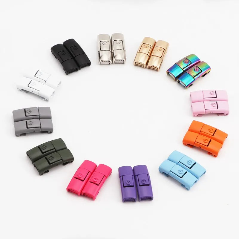 New Colorful Metal Shoelace Clip Press buckle Shoelaces Press Lock Shoes Accessories AF1 Sneakers Kits Metal Laces Tip