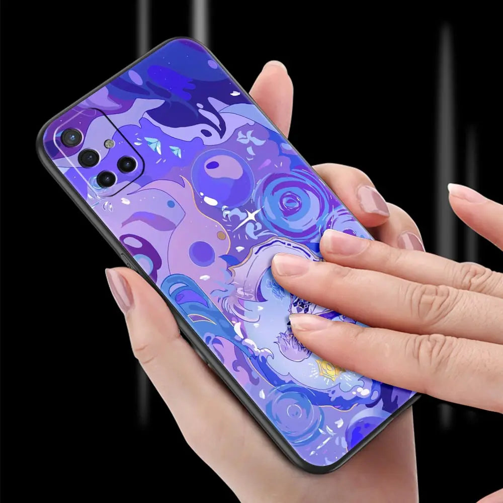 Genshin Impact Cartoon Logo Phone Case For OnePlus 10 9 Pro 9T 10R 9R 9RT 8T 8 7 6T 7T Nord 2T CE 2 5G N200 N10 N100 Black Cover