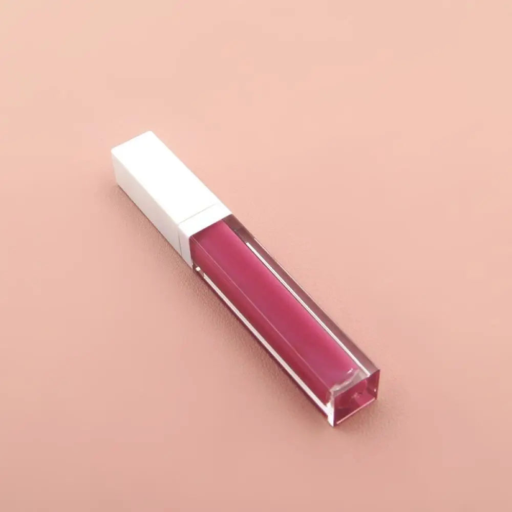 5ML Empty Lip Gloss Tubes Square Lip Balm Bottles,White,Black Cap Refillable Plastic Liquid Lipstick Container