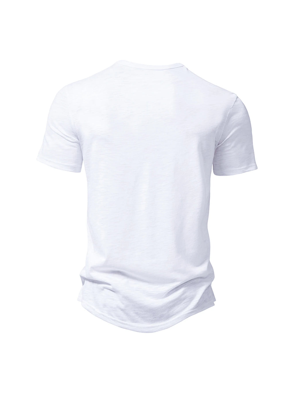 Henley Collar Summer Men's Casual Solid Color O-Neck Short Sleeve Men Thin T-shirts Soft Home Clothes Basic T-shirt Male