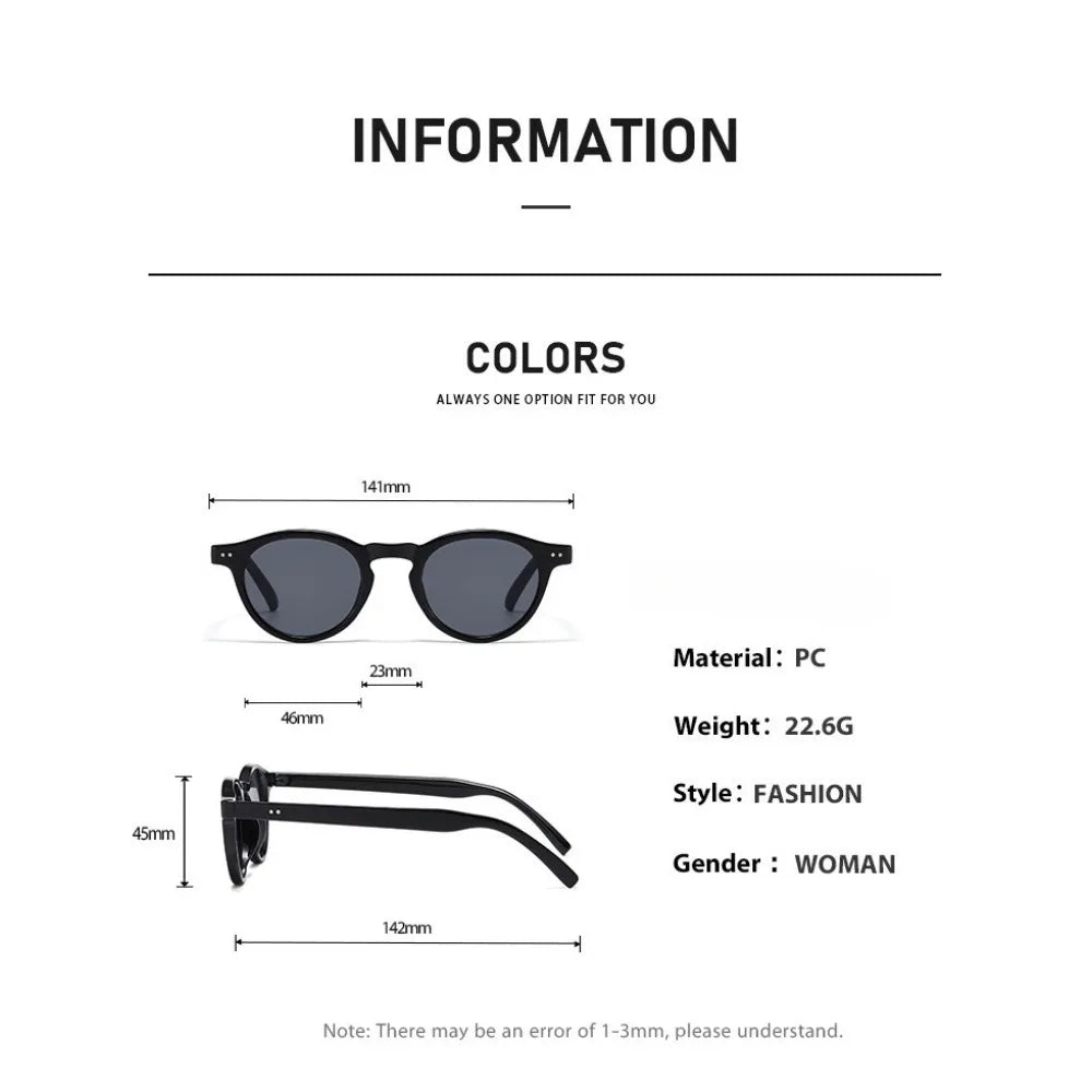 Men's New Retro Round Frame Myopia Sunglasses Men and Women Fashion Trend Myopia Glasses Outdoor Sunscreen Ultraviolet Glasses