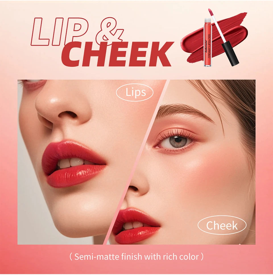 Waterproof Liquid Lipstick 8 Color Vitamin E Makeup Sets Lip Glosses Lip Plumpers Lip Cream Valentine's Day Gifts