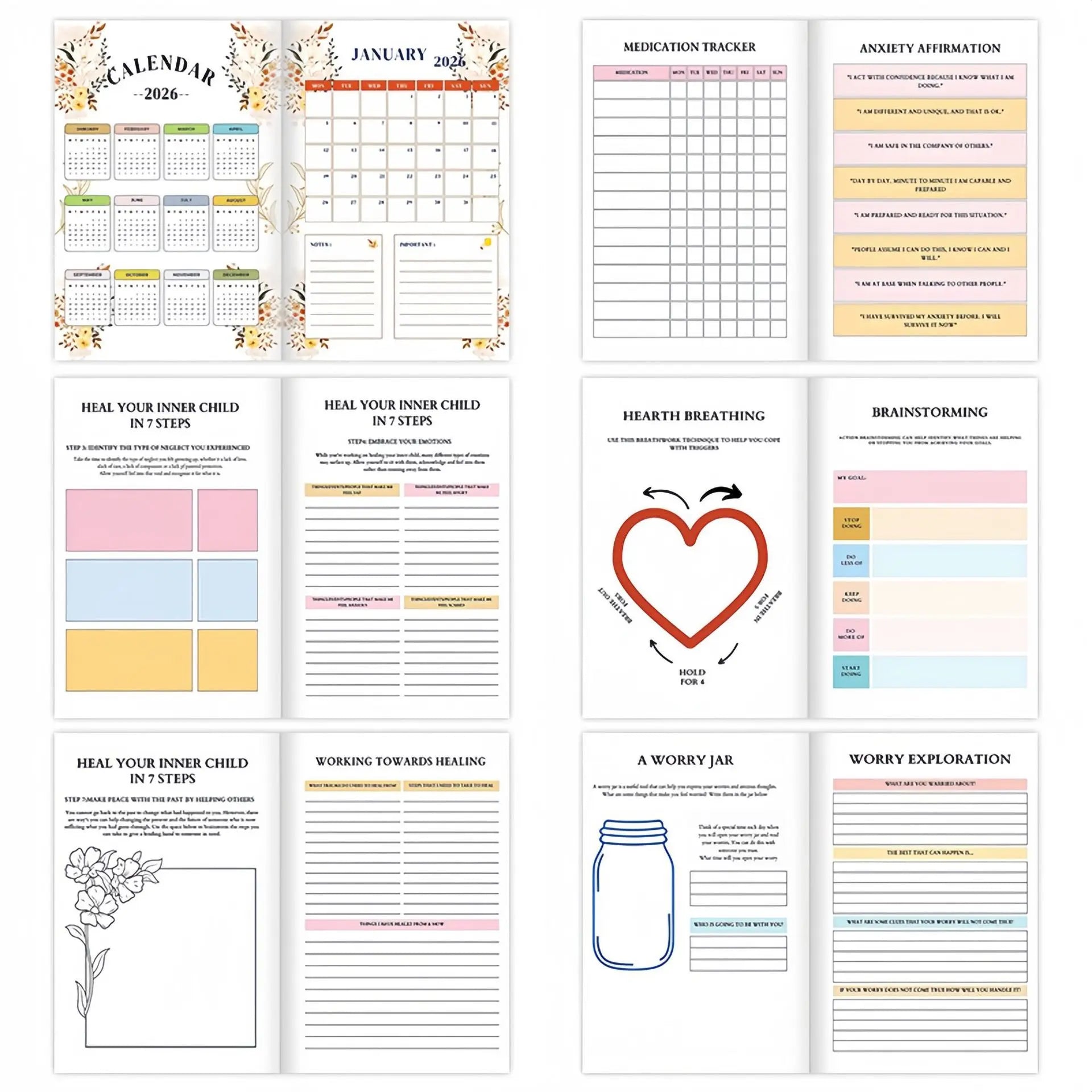 2026 Mental Wellness Journal: A Guided Weekly Diary for Emotional Healing & Self-Discovery