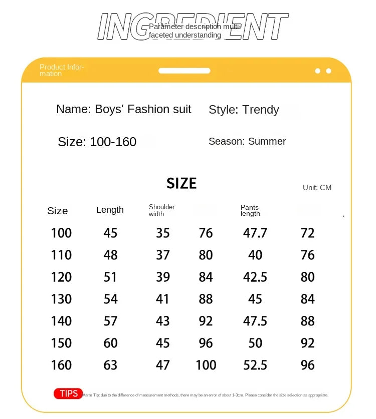 Summer Clothes Junior Boys Outfit Set Kids Outdoor Clothes for Children Letter Short Sleeve T-shirts + Denim Shorts 2 Piece Set