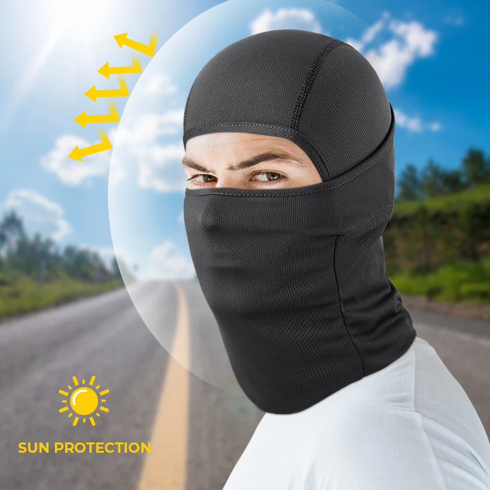 1 Set of Gloves and Balaclava, Touch Screen Anti-skid Protection + Quick-dry Sun-proof Full Face Mask Outdoor Sport Hunting Gear