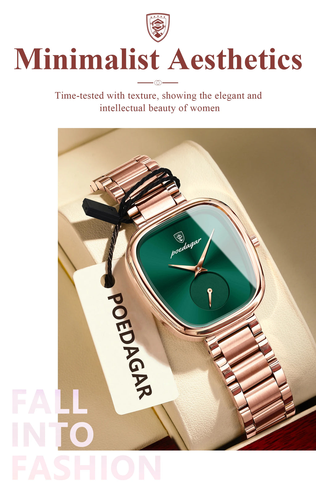 POEDAGAR Unique Elegant Ladies Watch Stainless Steel Waterproof Quartz Watches For Women High Quality Woman’s Stylish Wristwatch