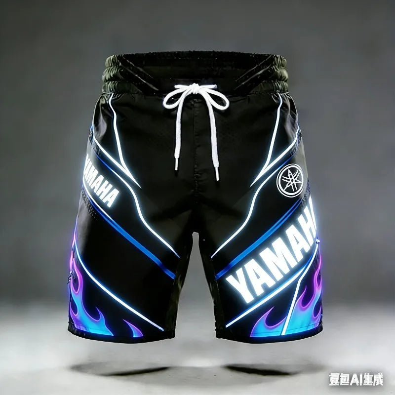 2026 Summer New Yamaha Trend Fashion Sports Outdoor Fitness Shorts  Men Women Large Casual Motorcycle Riding Shorts