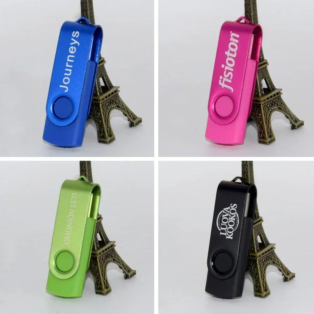 Custom Logo 50pcs/lot Pendrive 128MB 4GB 1GB Memory Stick 4GB 16GB Photography Gifts USB 2.0 Flash Pen Drive 512MB Cle Udisk