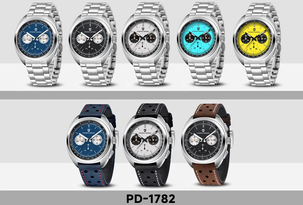 PAGANI DESIGN Mens Watches 2026 Top Luxury Quartz Watch For Men Multifunction Chronograph Wristwatch AR Sapphire Mirror Luminous