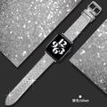 Glitter leather strap For Apple Watch Bands 44mm 40mm Ultra 2 49mm 41mm 42-38-45mm Shiny bracelet iWatch Series 9 8 7 6 5 4 3 SE