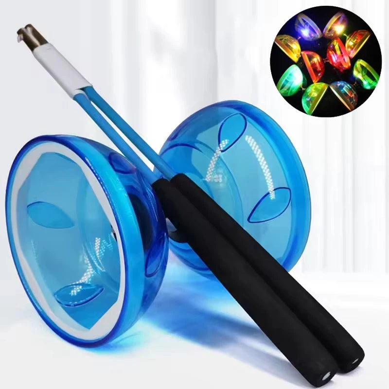 Portable Diabolo Set Chinese Yo-Yo Toy Outdoor Fitness Equipment Suitable For Adults And Children Soft Rubber Diabolo Ringing