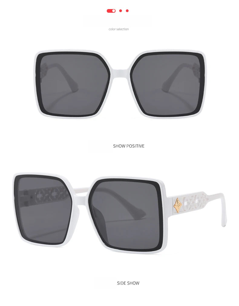 Car Sun Glasse 1/5pcs Sets Square Simple Design Sunglasses Women Large Frame Outdoor Sunshade Glasses Male Retro Eyeglasses