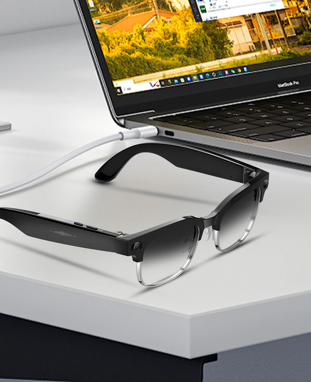New Upgrade 800W Pixel Smart Glasses With Camera Video Recording AI Photo Recognition Call Language Translation Voice Sunglasses