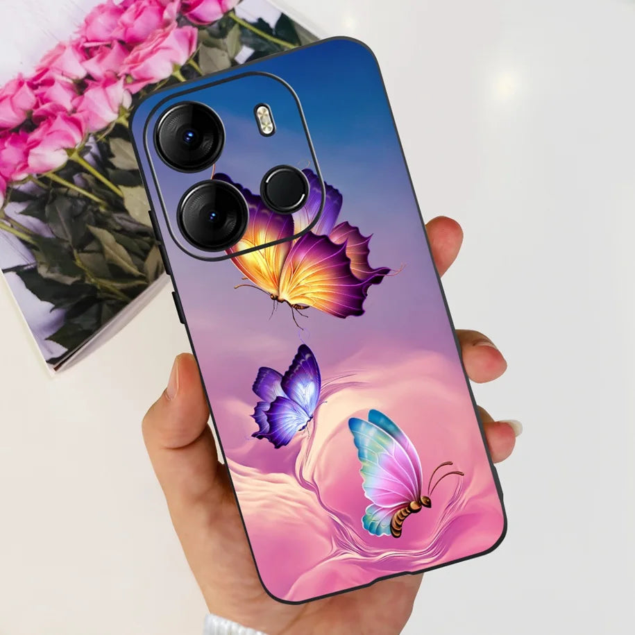 For Tecno Pop 7 Pro Pop7 Case Fashion Marble Soft Silicone Matte Coque For Tecno Spark Go 2023 Funda Pop7Pro BF6 BF7 BF7h Bumper