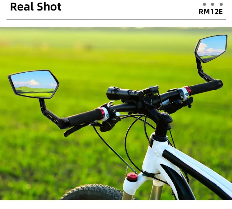 EASYDO Bicycle Mirror Universal WideRange 360° Adjustable Rearview Mirror Electric Scooter Convex Glass Durable Bike Accessories