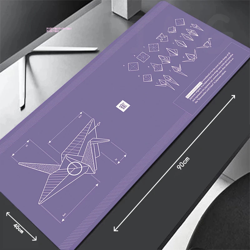 Paper Crane Large Mousepad Gamer Mousepads Keyboard Mat Desk Rug Waterproof Pc HD Desk Mats Company Mouse Pad For Gift
