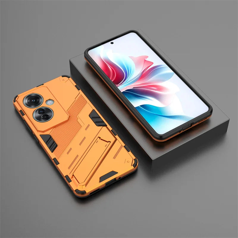 Case For Oppo Reno11 F Cover Magnetic Car Holder Stand Armor Phone Cases For Oppo Reno 11F Reno11F 5G CPH2603 Shockproof Funda