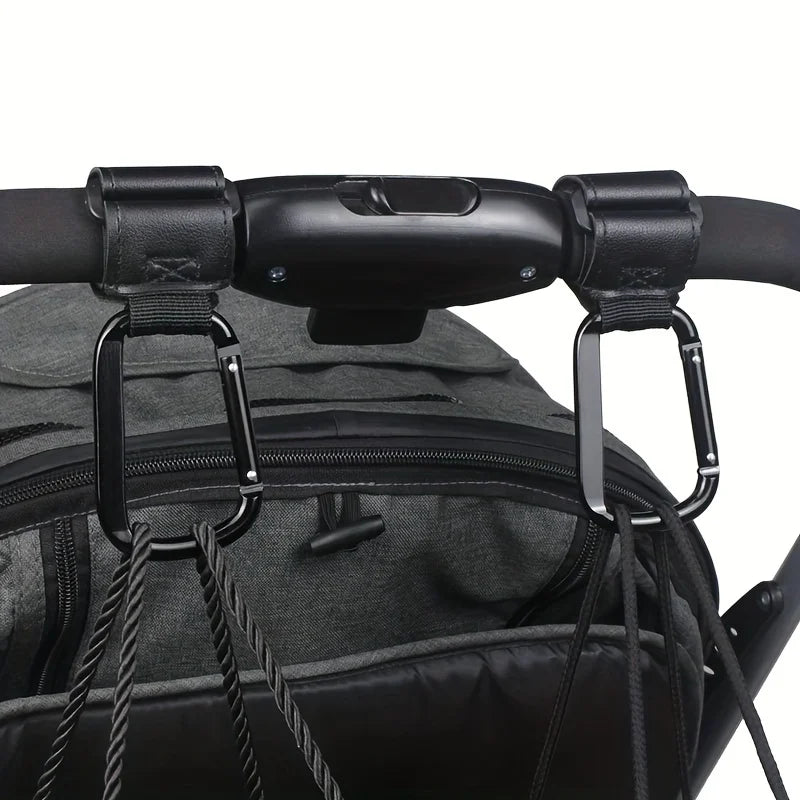 Universal Stroller Hooks Clip - Heavy Duty Hanging Accessory for Diaper Bags, Compatible with Prams/Shopping Carts/Car Seats