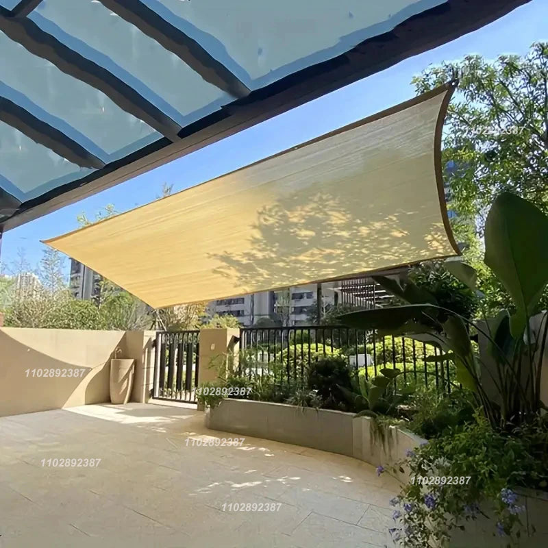 HDPE UV Protection Shade Net: Beige Sunscreen Mesh Fabric for Plant Shed, Outdoor Garden Sunshade & Patio Cover