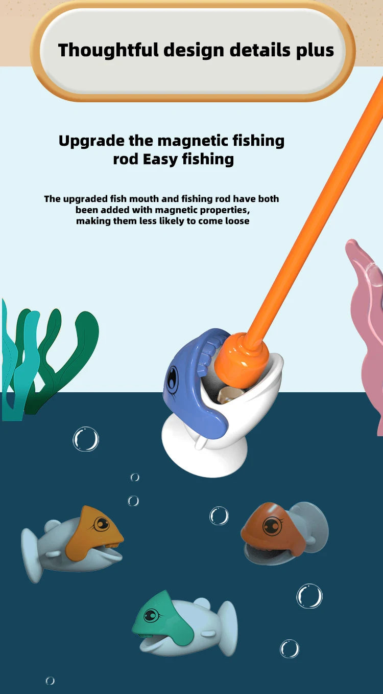 Baby magnetic fishing toys, educational toys, children's first birthday gifts, boys' and girls' intelligence development parent-