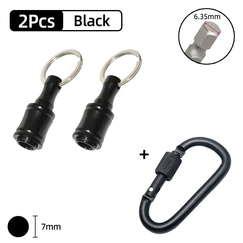 Screwdriver Bit Holder 1/4 Inch Hex Shank Extension Bar Quick Change Aluminum Alloy Keychains Drill Screw Adapter Hand Tools