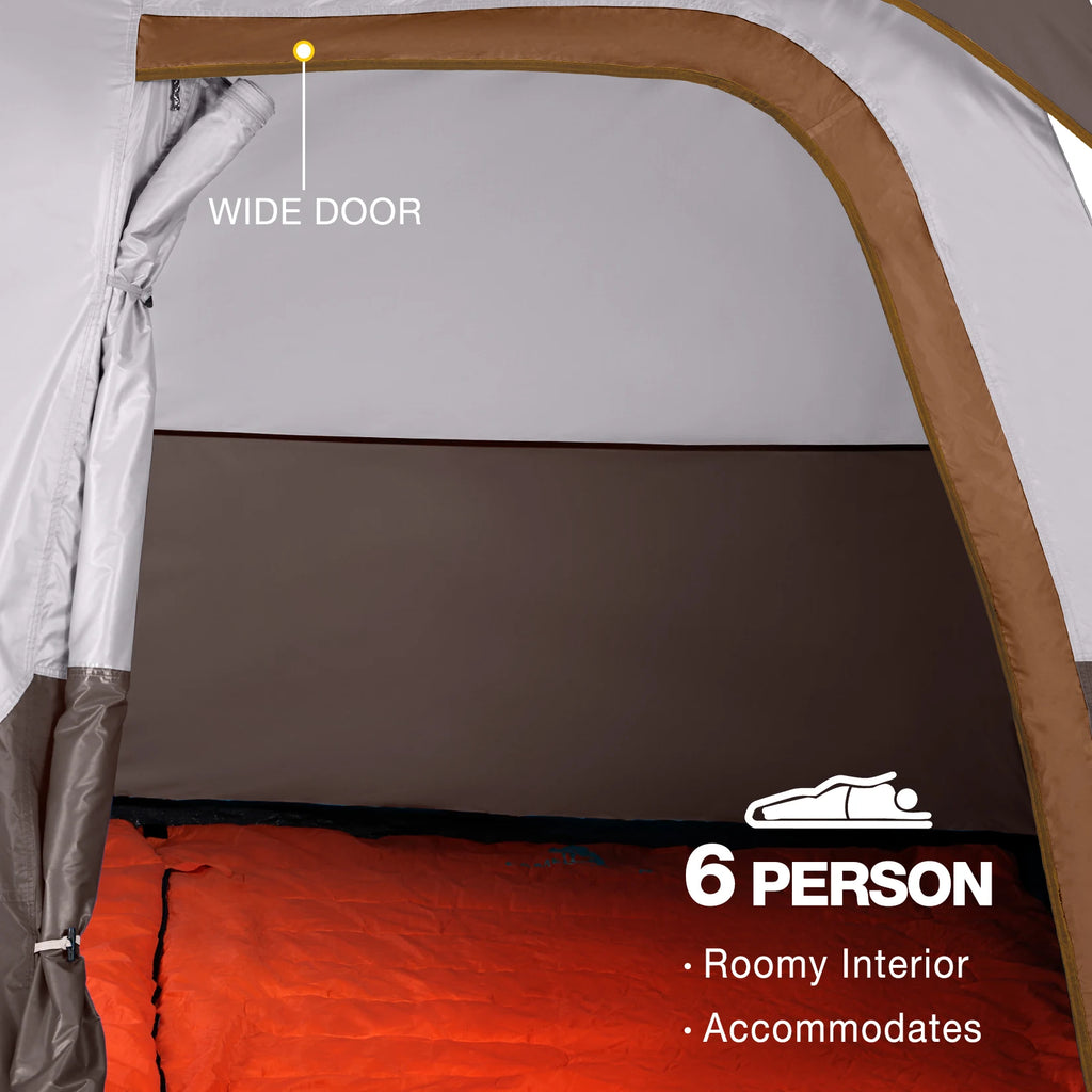 GOLDEN CAMEL 4-6 Person Camping Tents Hand-built Waterproof Portable Sunscreen Beach Backpacking Tent Thickened Camping Hiking