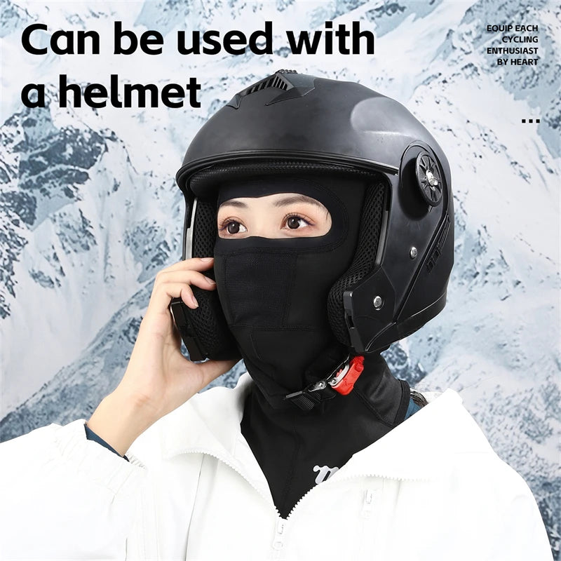 WEST BIKING Winter Warm Cycling Cap Windproof Thermal Bicycle Motorcycle Balaclava Men Women Running Skiing Scarf Full Face Mask