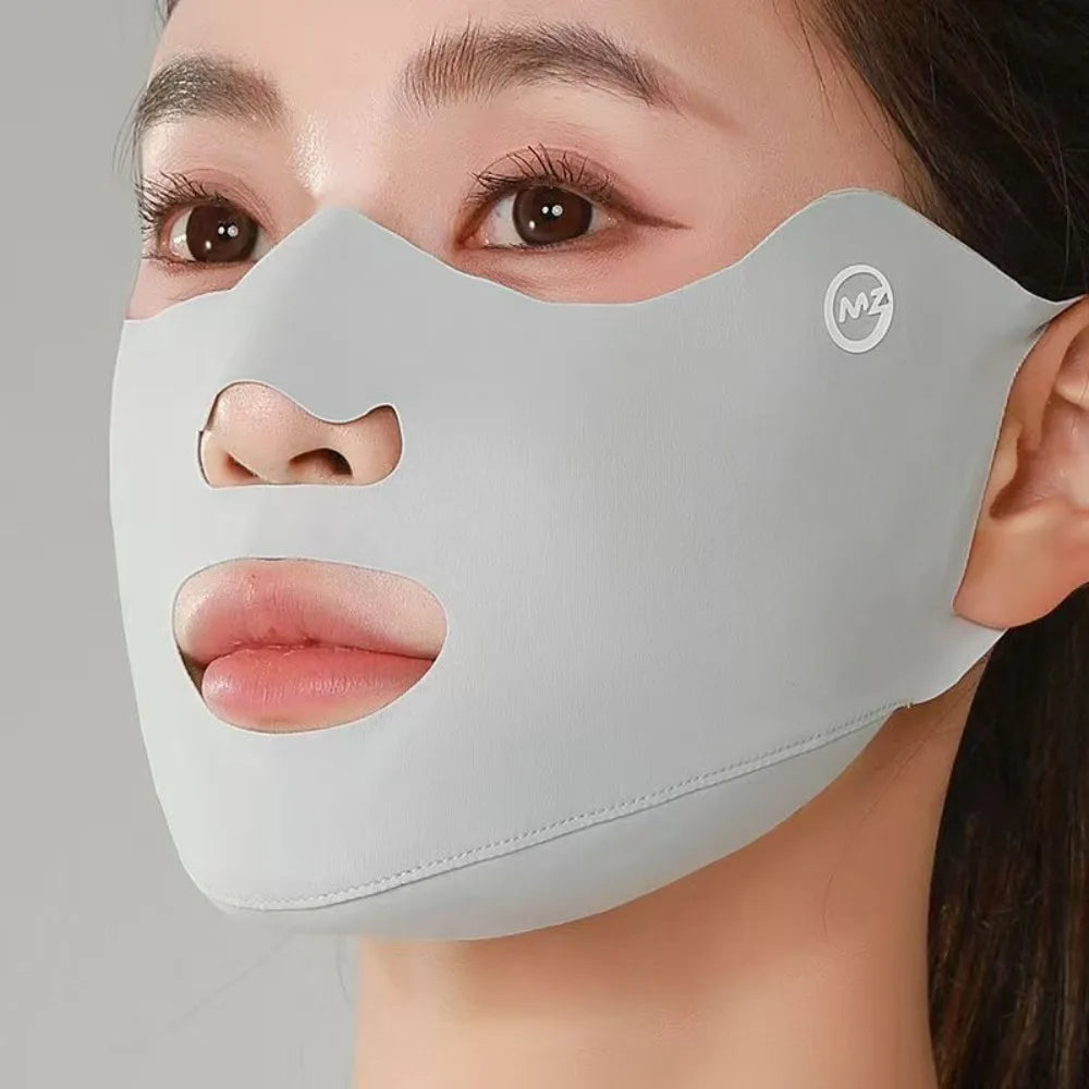 New Breathable Ice Silk Mask Washable Dustproof Sunscreen Mask Anti-UV Riding Face Mask Protect The Corners of The Eyes