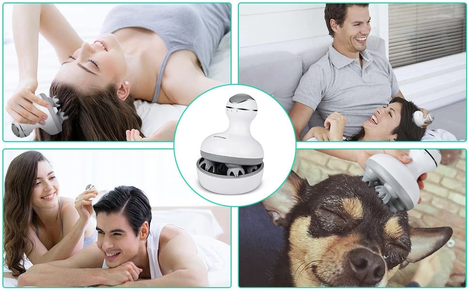 Electric Hair Scalp Massager Handheld Portable Head Scratcher Massager for Hair Growth,Deep Clean&Stress Relax,Gifts for Family