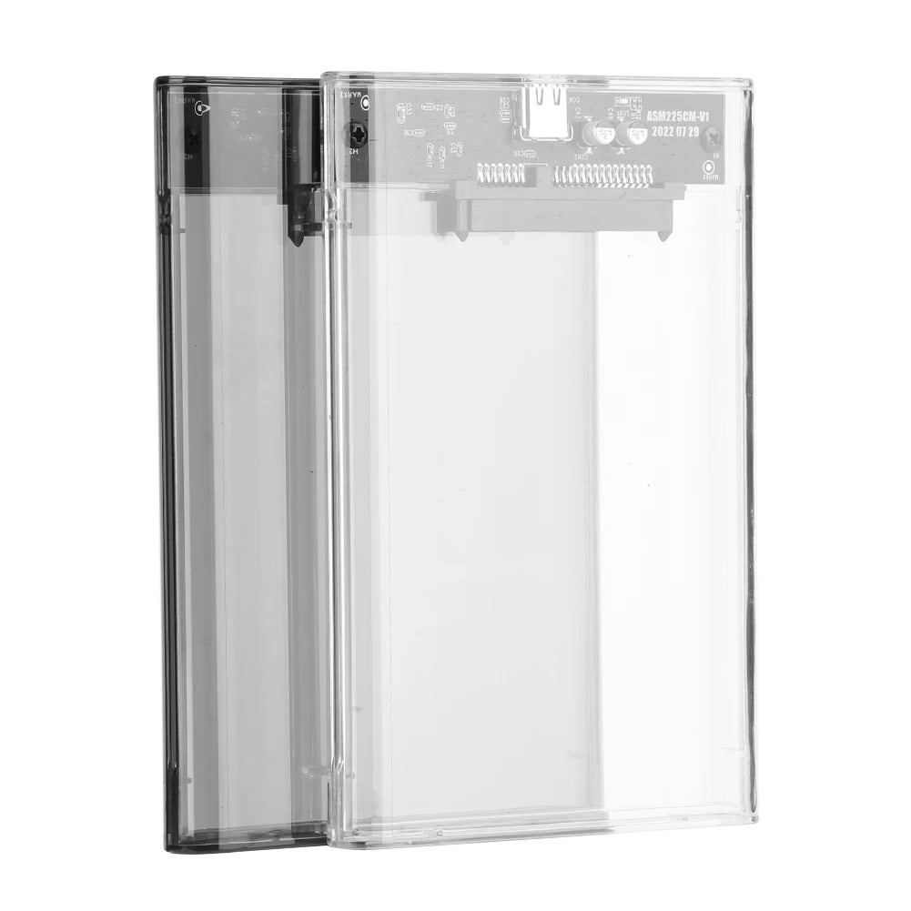 2.5 inch HDD Case SATA To USB3.1  External Hard Drive Case 5 Gbps  SSD Box USB3.0 To Type-C Transparent Black Hard Disk Box