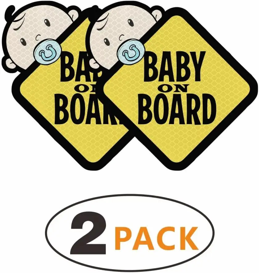 Baby on Board Stickers Reflective Waterproof Sunscreen Baby Safety Warning Signs Decorative Accessories