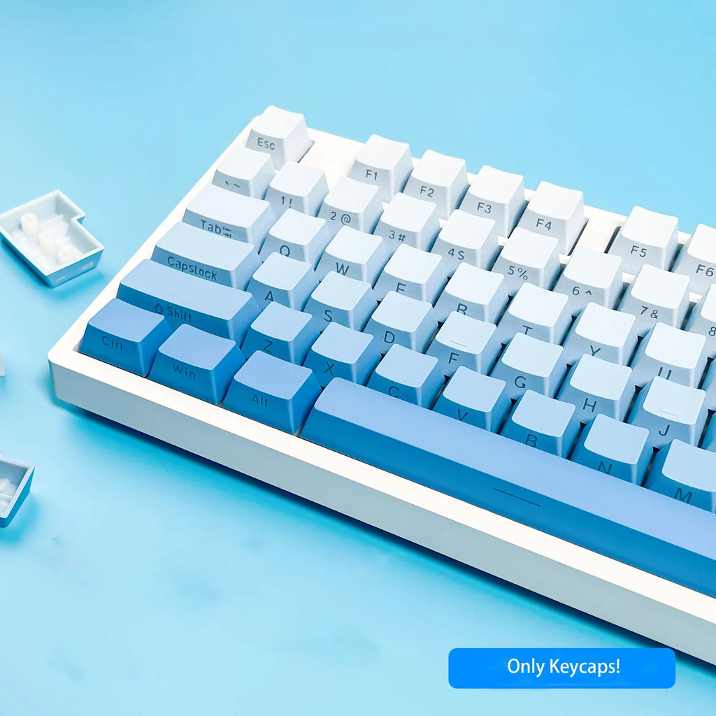 Gradient Keycaps 134 Keys OEM Profile PBT Double Shot Keycap For MX Switch Gaming Mechanical Keyboard Side Printed RGB Key Caps