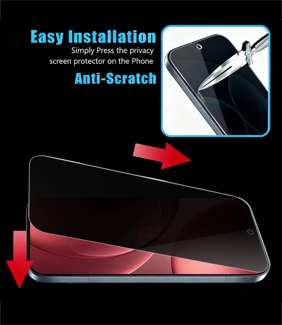1-3pcs Privacy Tempered Glass for OPPO Find X9 Pro Anti Spy Screen Protector for OPPO Find X8 Ultra Thin Glass Unlock