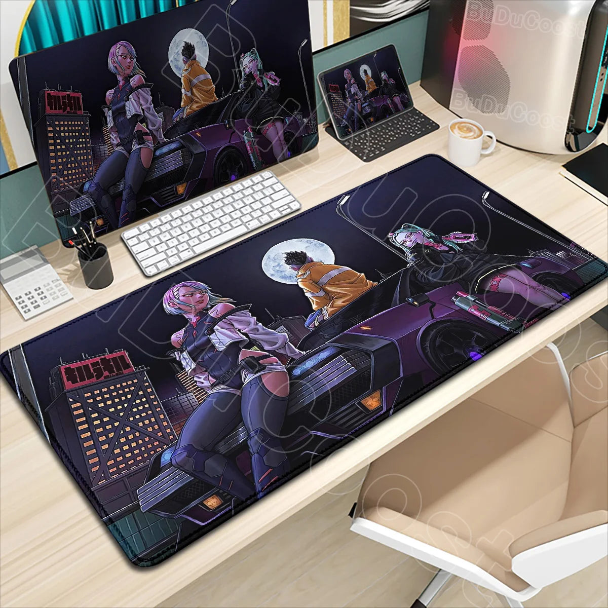 HD Printing New Wallpaper C_cyberpunk E_edgerunners Mouse Pad Non-slip Mousepad Computer Gamer LockEdge Desk Mat PC Keyboard Mat