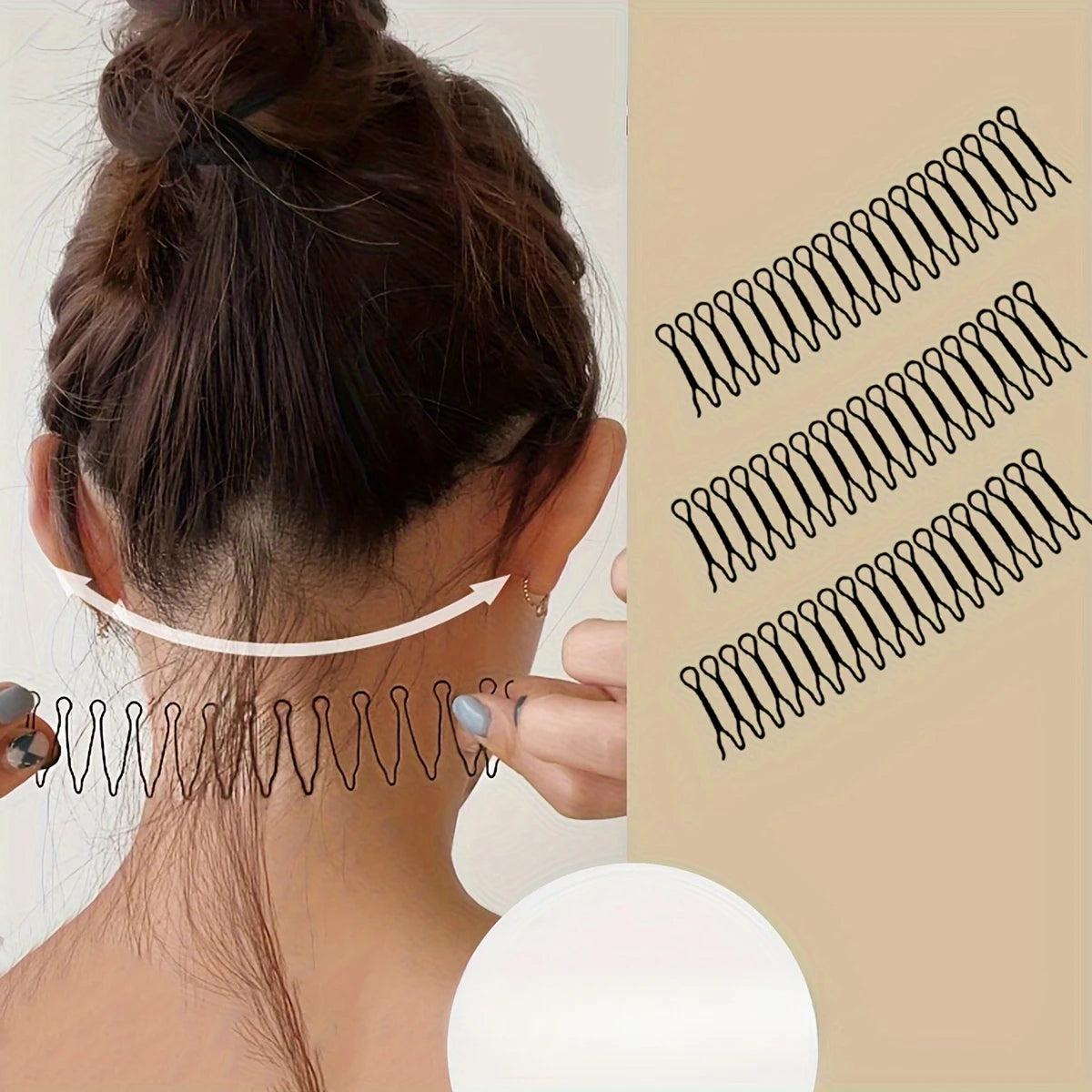 3Solid color wavy hair clip, bangs clip, hairpiece, hairpiece storage clip, hairstyle tool