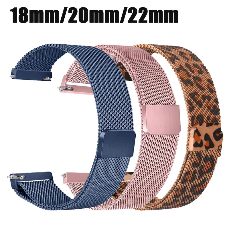 18mm 20mm 22mm Metal Strap For Garmin Vivoactive 4 4s 3s 3 music Band For Garmin Venu 2 2s 3s/Forerunner 645 245 Music Bracelet
