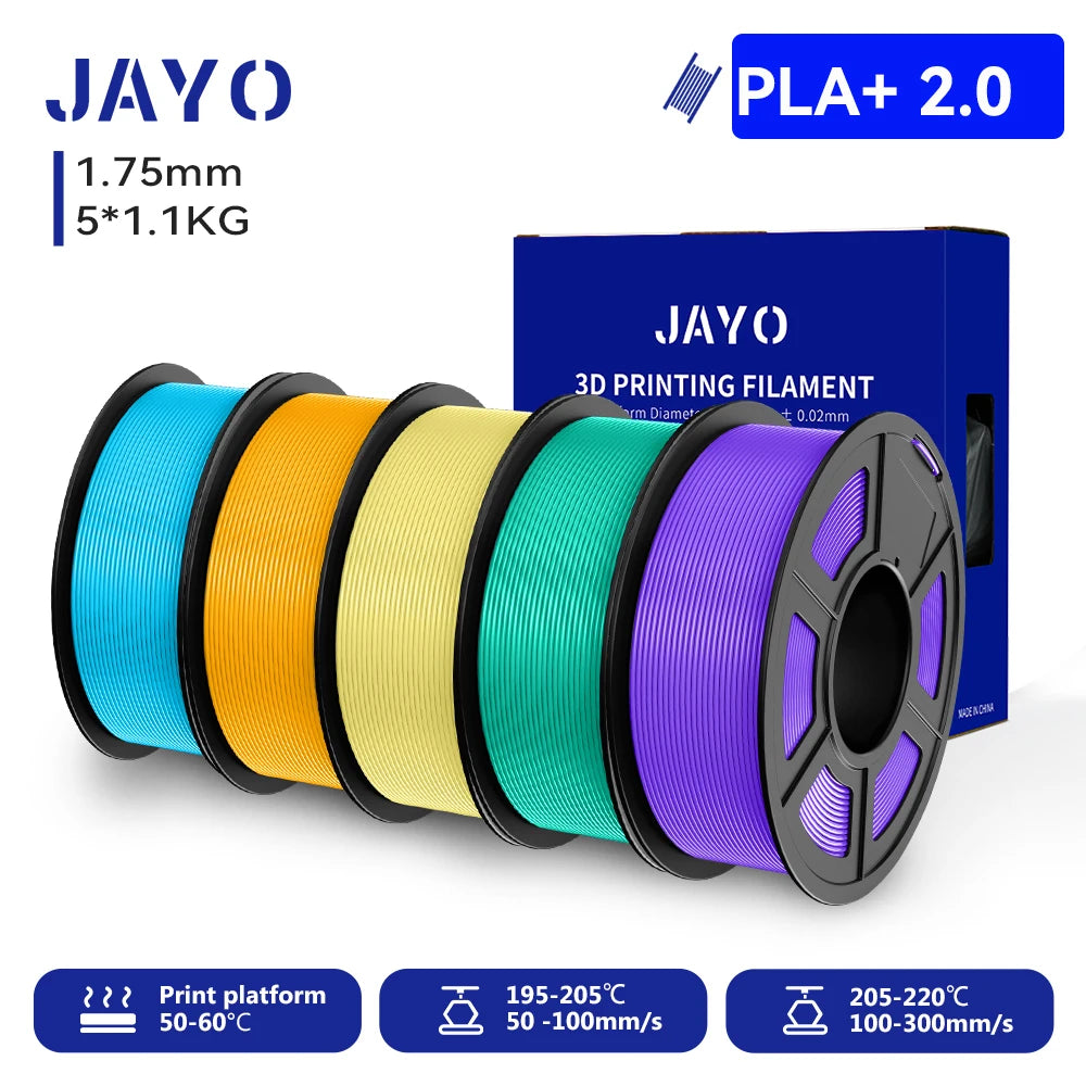 JAYO 3D PETG/PLA/PLA PLUS Printer Filament 1.75mm 5.5KG 100% No Bubble non-toxic 3D Printing Materials for 3D Printer&3D Pen