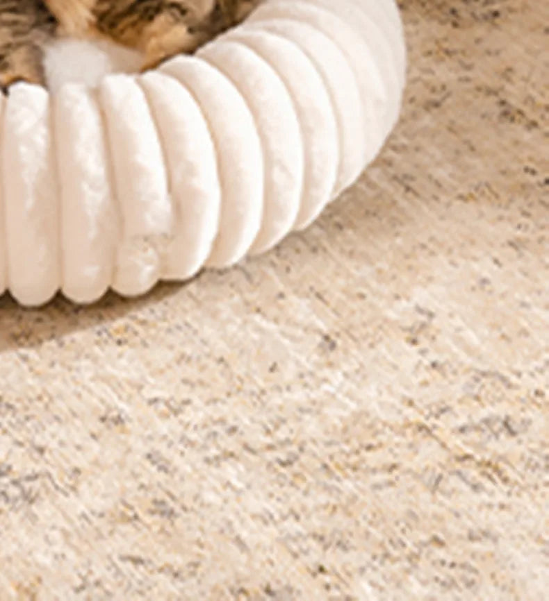 Pet Nest Rabbit Plush Pet Pad Long Hair Round Cat Nest Universal Warm Dog Bed in All Seasons Soft Cat House  Pet Accessories