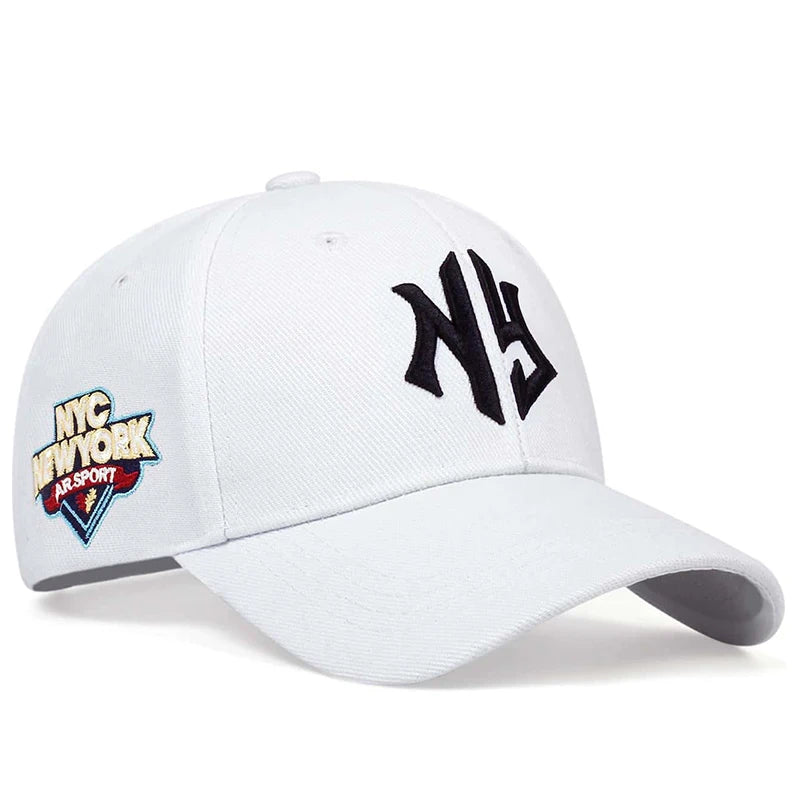 Unisex Letter NG Embroidery Side NYC NEW WORK Baseball Caps Spring and Autumn Outdoor Adjustable Casual Hats Sunscreen Hat