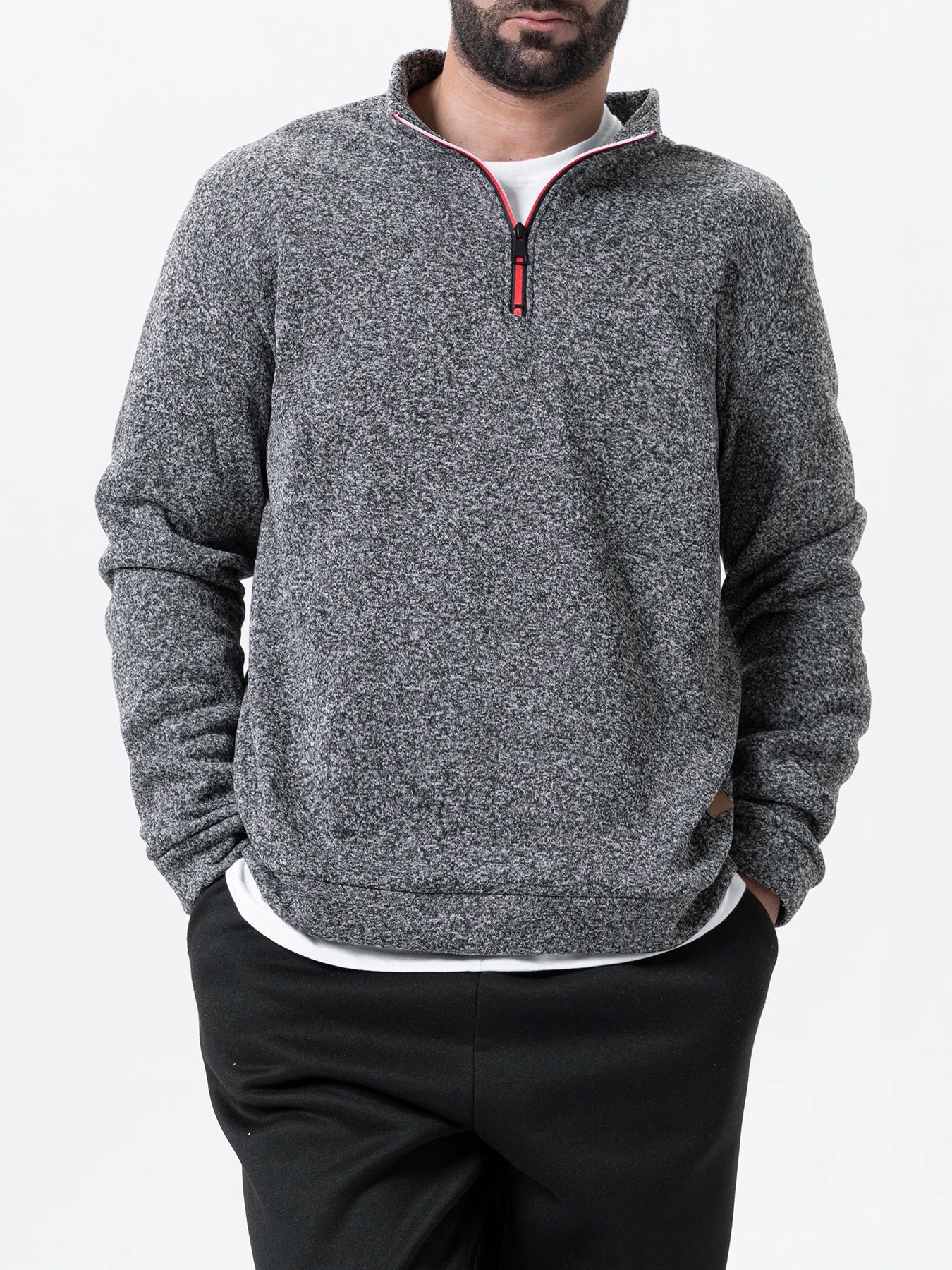 Men's Quarter Zip Up Sweaters Slim Fit Lightweight Mock Neck Pullover Casual Sweaters Half Turtleneck Knitted Outdoor Streetwear
