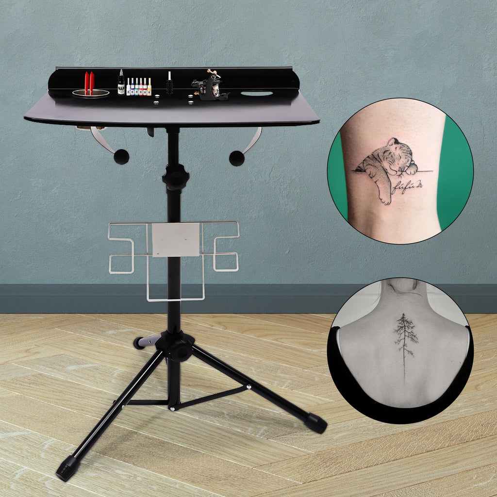 Mobile Metal Tattoos Tattoo Work Station Stand Tattoo Beauty Desk Table Adjustable New