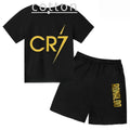 Summer CR7 Star Print Kids T-shirt Top and Shorts 2pcs Set Boys/Girls 3-13Y Children Clothes Sunshine Casual Fashion Sportsuit