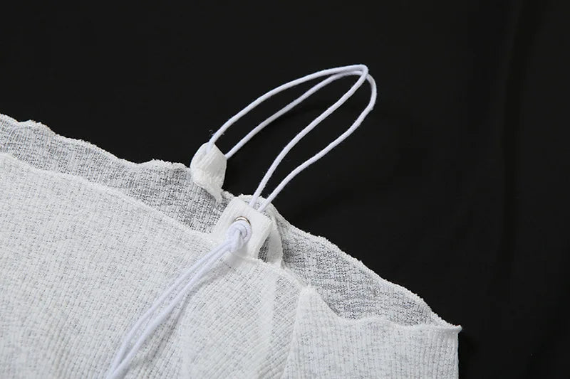 Asymmetrical T Shirts For Women Y2k Clothes Off Shoulder Sexy Streetwear Long Sleeve Crop Top Lace-up Camisetas Ropa De Mujer