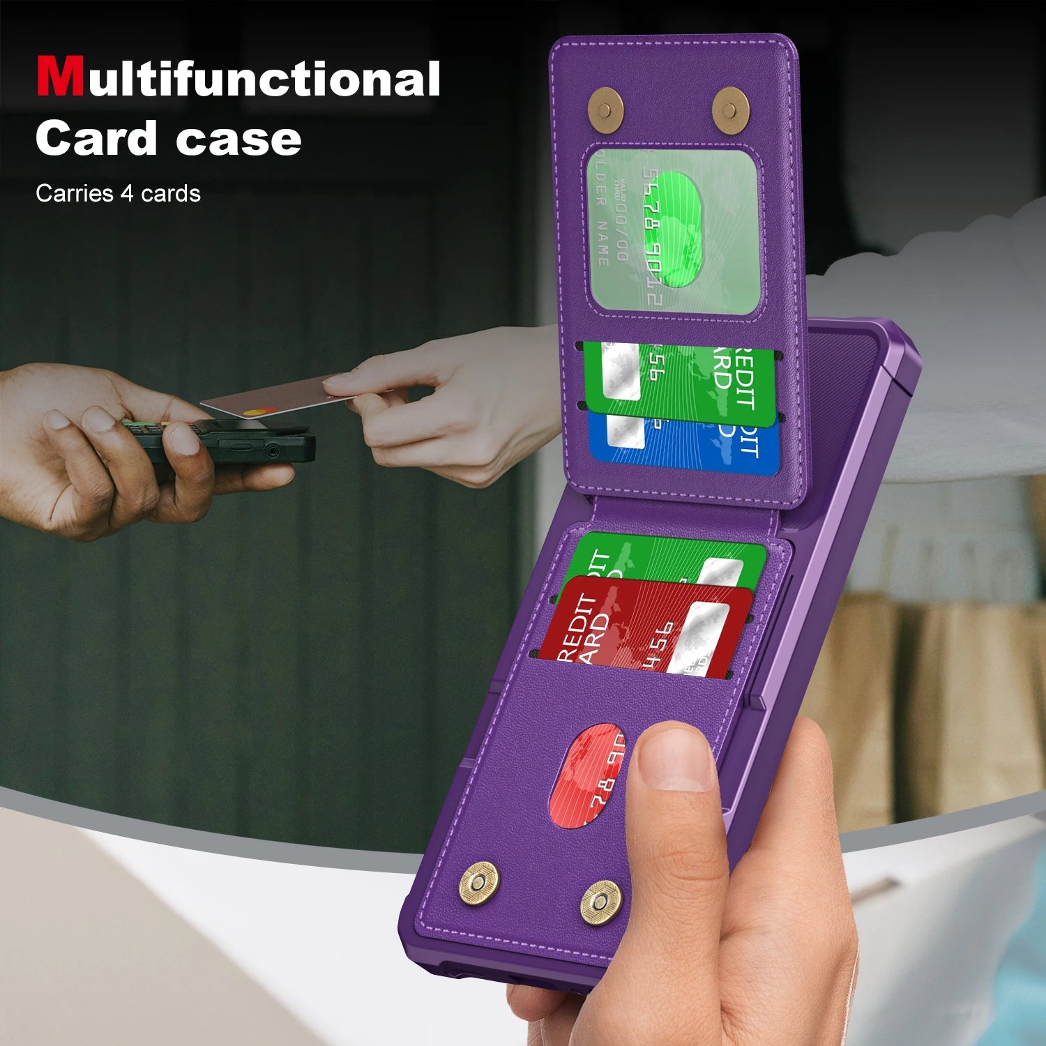 Vertical Cards Solt Wallet Leather Case For Samsung Galaxy S25 Ultra S24 FE S23 Plus S22 A16 A55 A35 A15 A25 A54 Anti Fall Cover