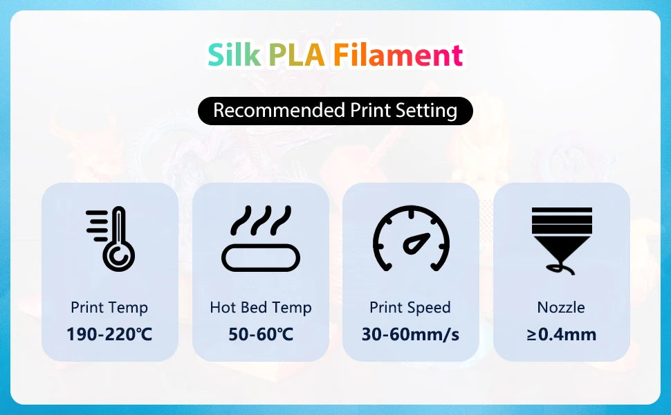 250g Silk PLA Filament 2 Color in 1 3D Printing Filament PLA 1.75mm PLA Silk 3D Printer Filament Fit Most FDM Printers