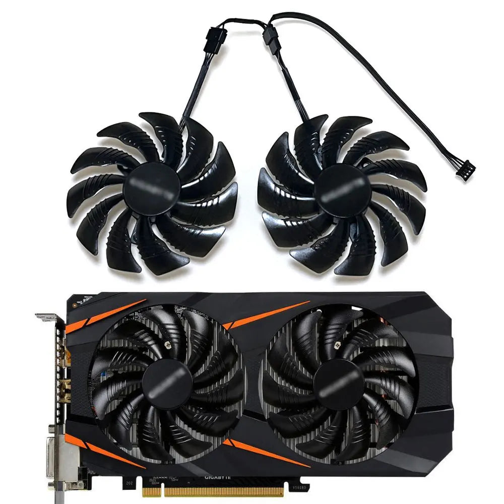 Original GA91S2H T129215SU PLD09210S12HH Video Card Cooling Fan，For Gigabyte GTX 1070、1060、1050、 RX 470、480 、 570 、 580