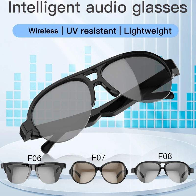 Smart F06 Glasses Wireless Bluetooth Sunglasses Built-in Microphone Speakers Touch Bluetooth 5.3 Glasses Can Listen To Music Cal