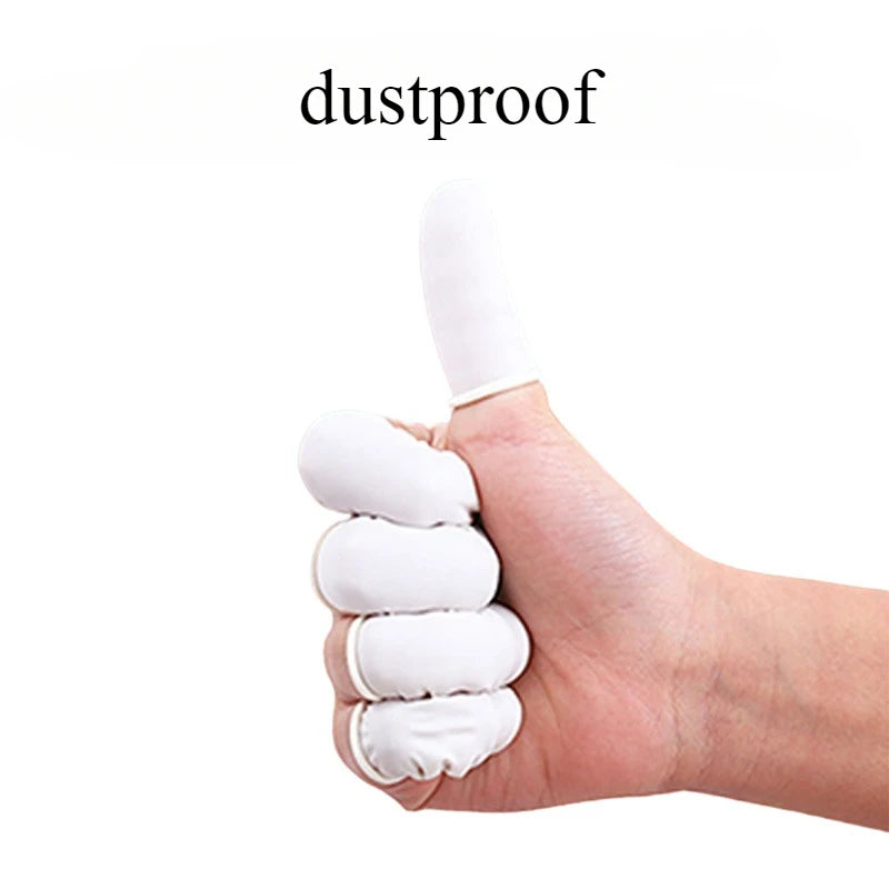 100/200PCS Disposable Finger Cots Dust-proof Anti Slip Multi-purpose Durable Finger Cots Fingertip Cleaning Tools